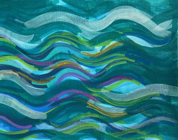 Lake 2, mixed media on paper, 20x30 cm