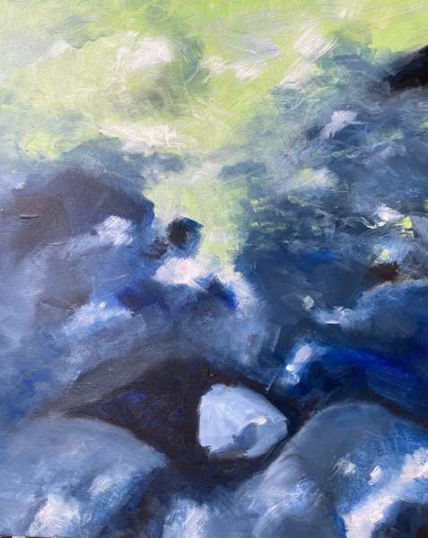 Water and Stone II, oil on canvas, 40x30 cmi