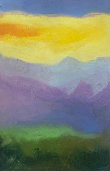 Dreamscape, pastel on paper, 40x30 cm